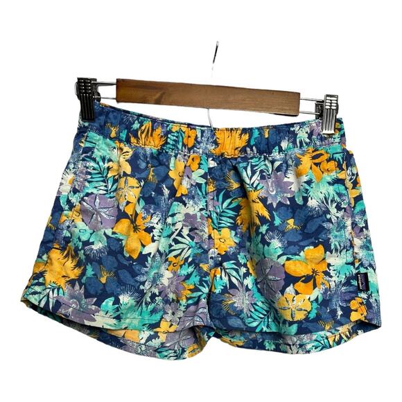 Patagonia Pants - Patagonia Barely Baggies Shorts Tropic Floral Blue Hiking Swim Pockets Small
